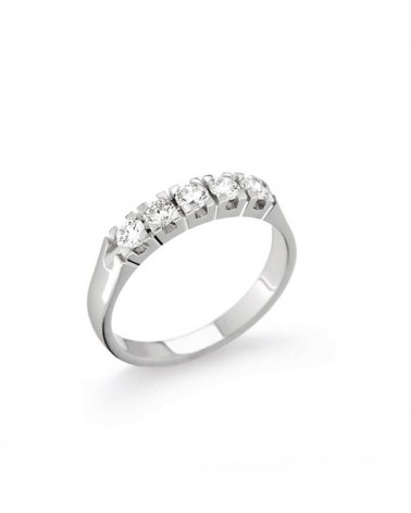 Anello oro bianco con diamanti 1.25 G-SI